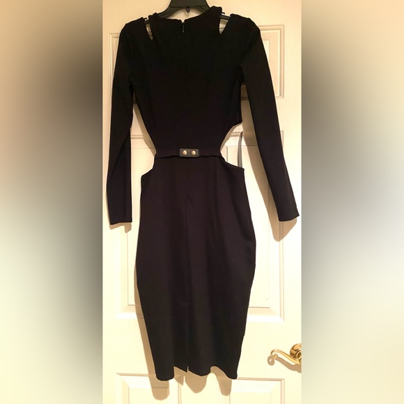 Bebe Ocelot LS Cutouts Dress. - Picture 3 of 9